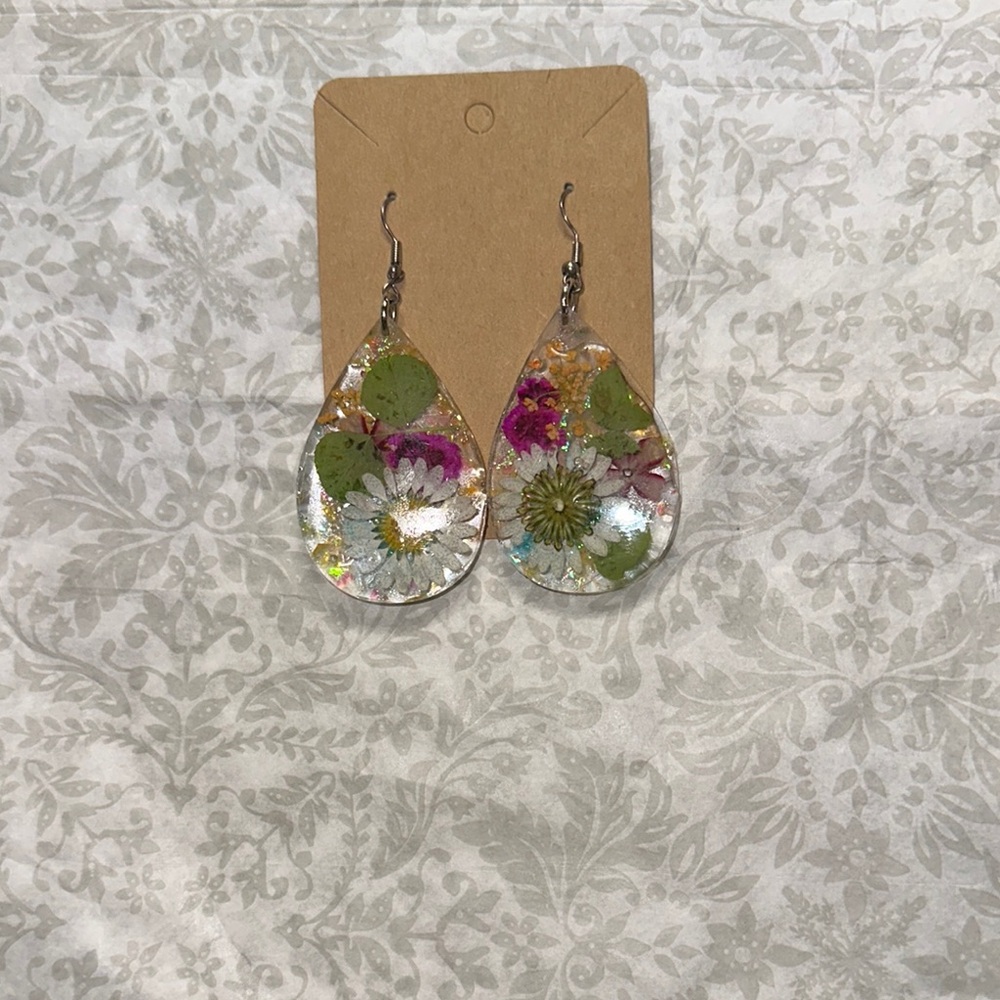 Floral Teardrop Earrings